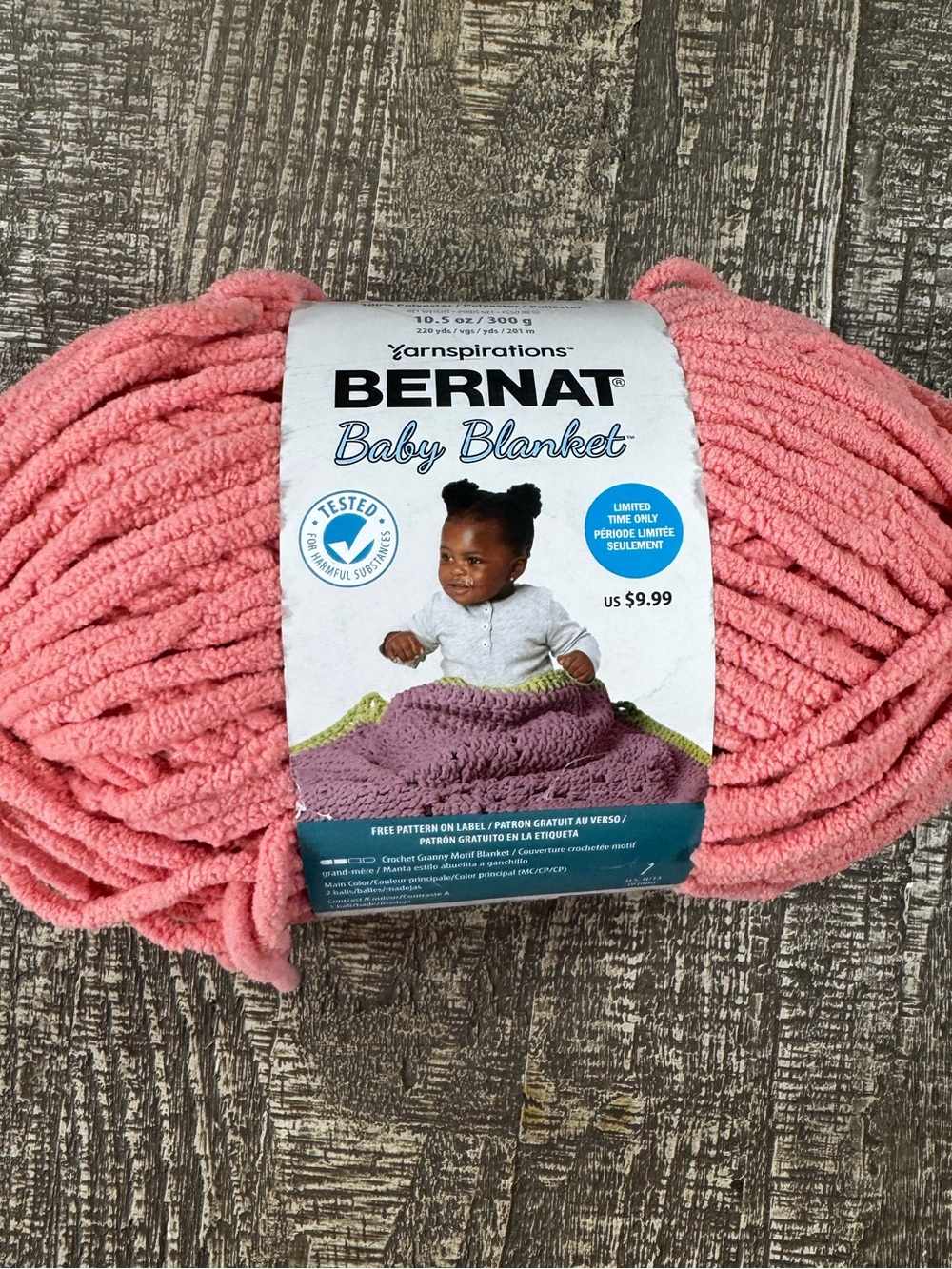 Bernat Baby Blanket Yarn - Color: Orange Flamingo